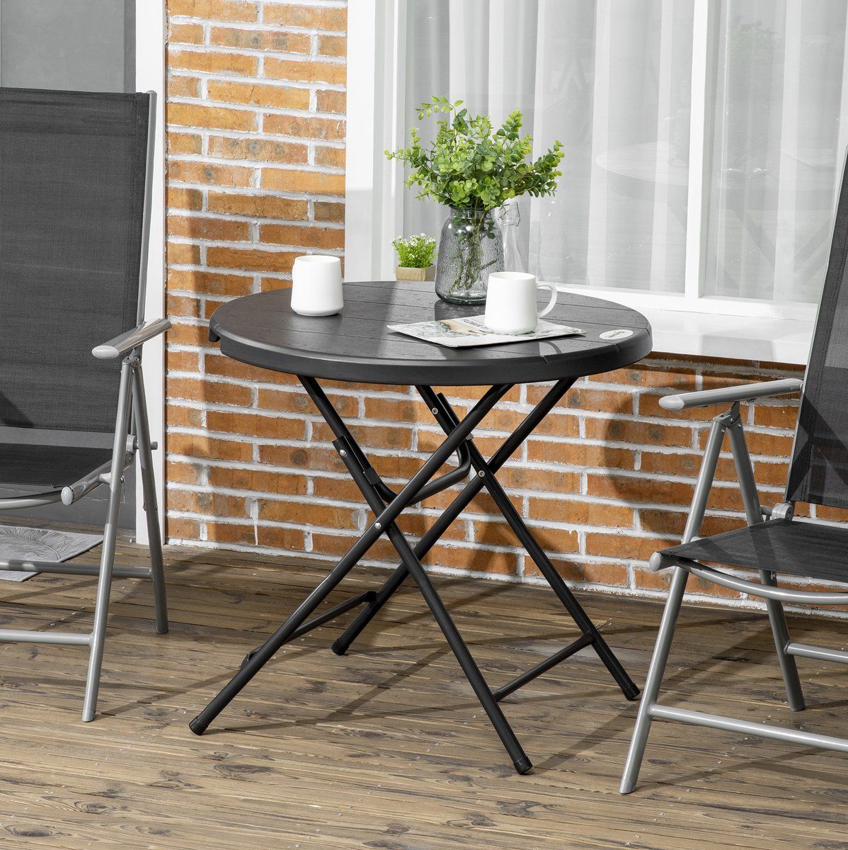 floragrace tuintafel ronde klaptafel voor 4 personen voor