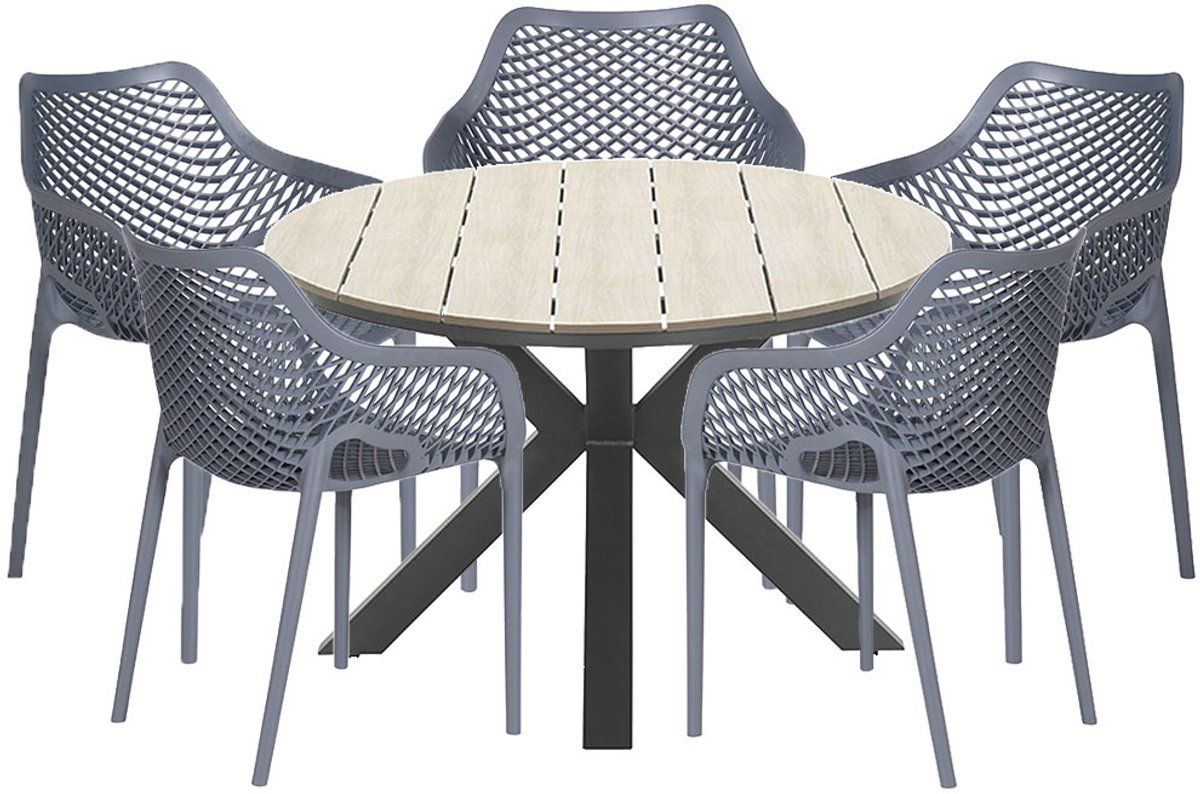 garden impressions air xl tuinset 6 delig donker grijs