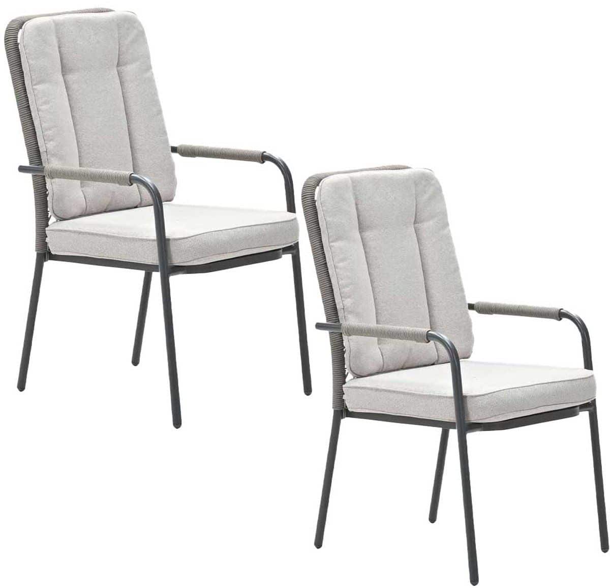 garden impressions aleria tuinstoel taupe 2 stuks
