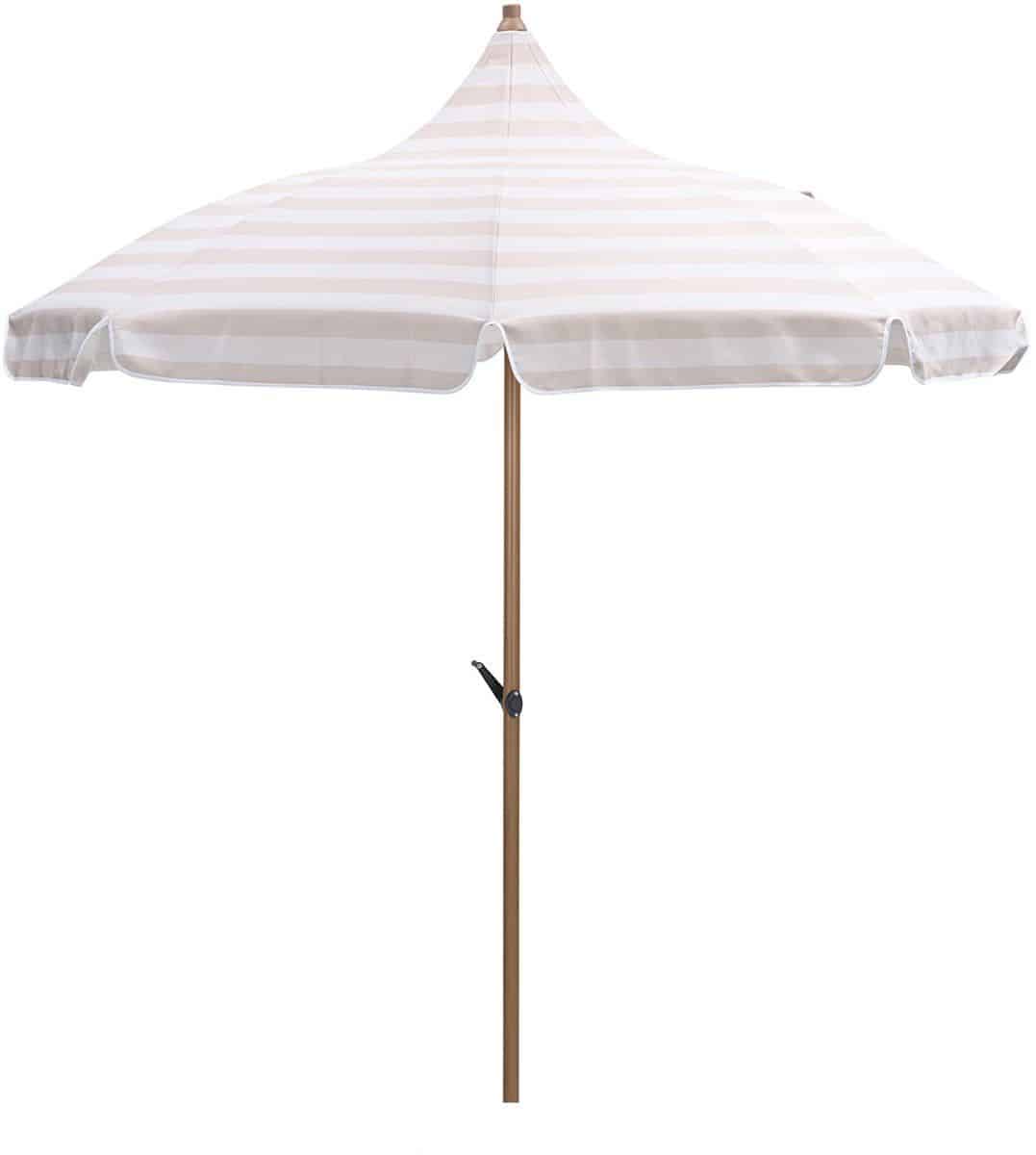 garden impressions aloha stokparasol taupe ecru Ø200 cm
