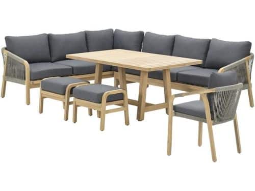 Garden Impressions Alora lounge dining set 6-delig links - grijs