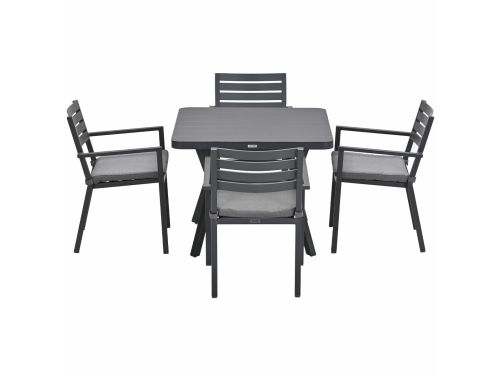 Garden Impressions Amarillo tuinset 5-delig - Mina tuintafel 90x90 cm