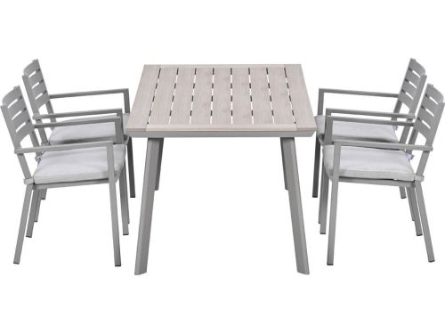 Garden Impressions Amarillo tuinset 5-delig - Penedo tuintafel 160x90 taupe