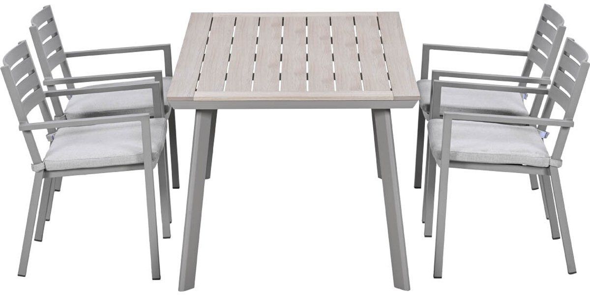 garden impressions amarillo tuinset 5 delig penedo tuintafel 160×90 taupe