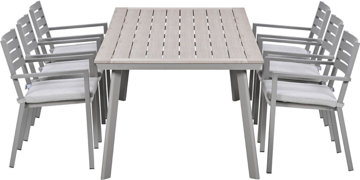 garden impressions amarillo tuinset 7 delig penedo tuintafel 230×100 taupe