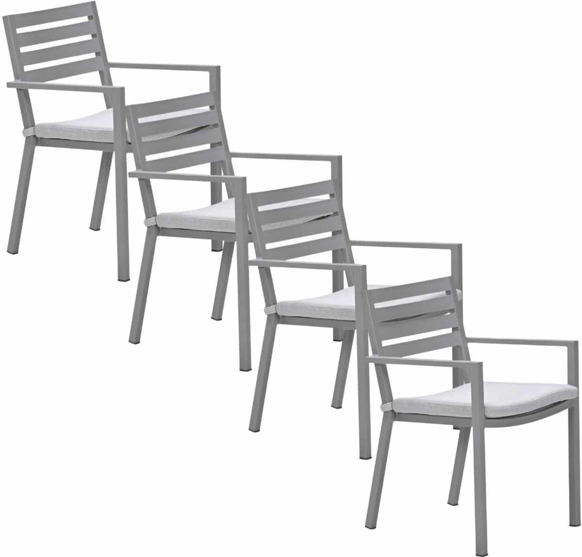 garden impressions amarillo tuinstoel taupe 4 stuks