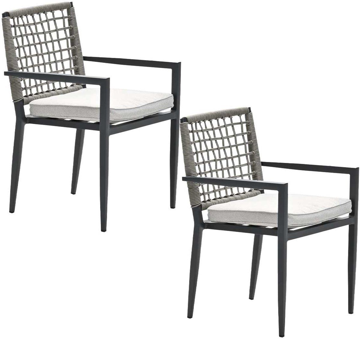 garden impressions burela tuinstoel taupe 2 stuks