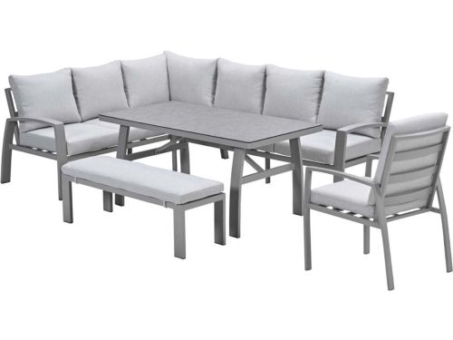 Garden Impressions Cameron lounge dining set 5-delig links - taupe