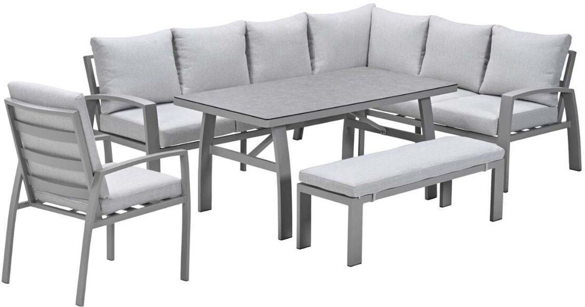 garden impressions cameron lounge dining set 5 delig rechts taupe