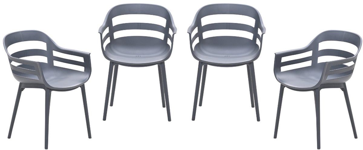 garden impressions ceasar tuinstoelen set van 4 antraciet