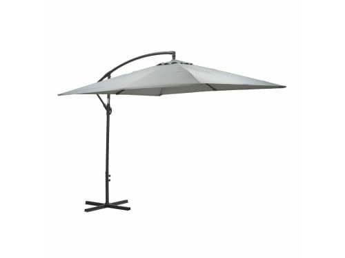Garden Impressions Corfu parasol 250x250 - donker grijs - licht