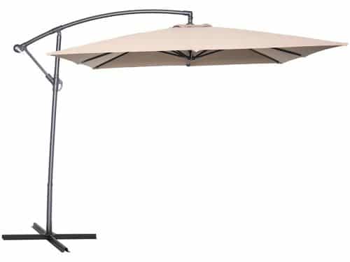Garden Impressions Corfu zweefparasol 250x250 - taupe
