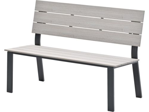 Garden Impressions Ellen parkbank donker grijs - light teak Vironwood