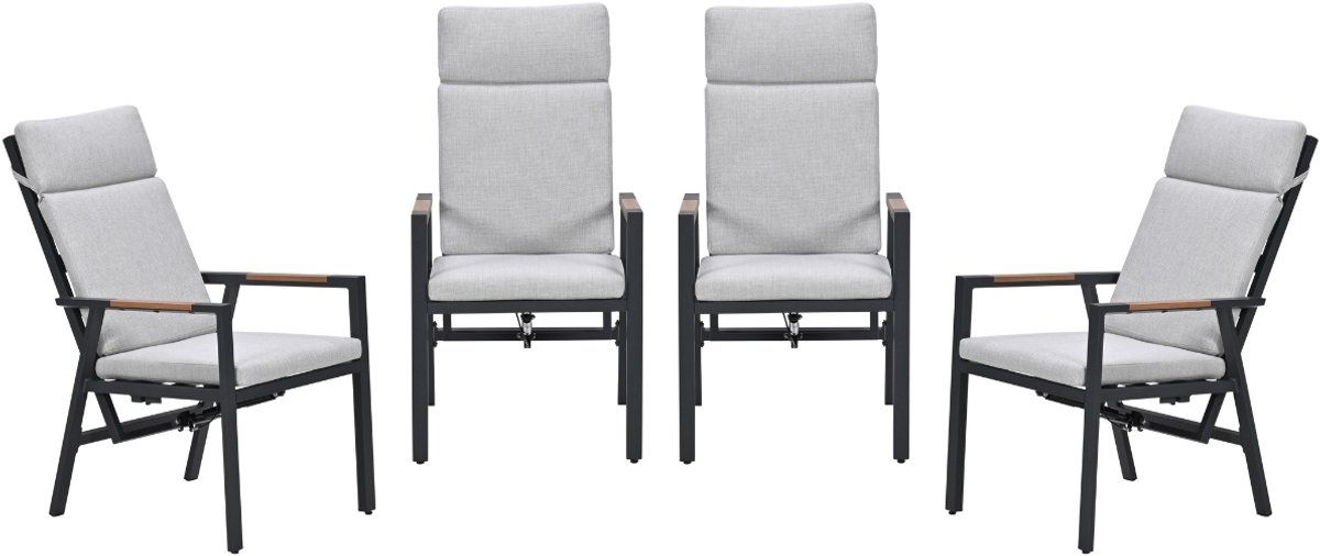 garden impressions felini verstelbare tuinstoelen set van 4
