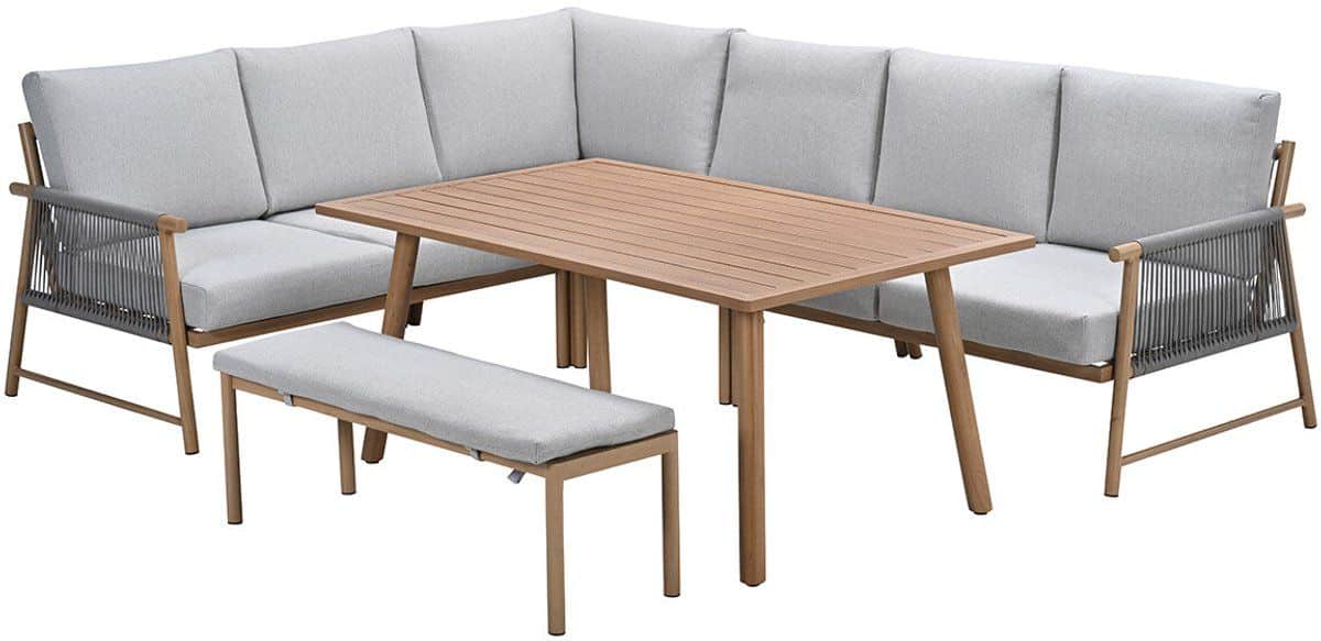 garden impressions hannie lounge dining set 6 delig light teak