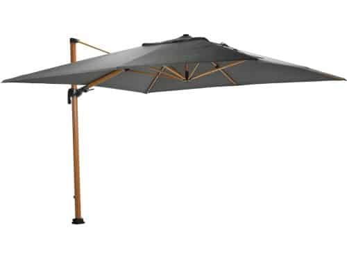 Garden Impressions Hawaii Big Pole II zweefparasol 350x350 teak/royal anthracite