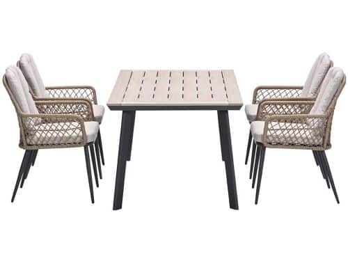 Garden Impressions Kalibo tuinset 5-delig - Penedo tuintafel 160x90 cm
