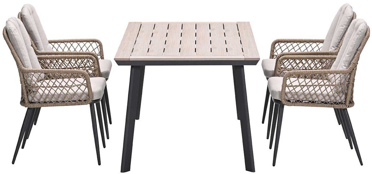 garden impressions kalibo tuinset 5 delig penedo tuintafel 160×90 cm