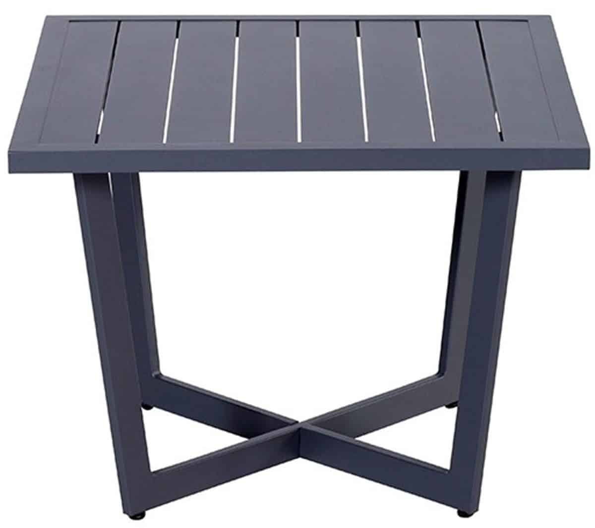 garden impressions kent tuin bijzettafel 62,5×62,5xh47 cm donker grijs