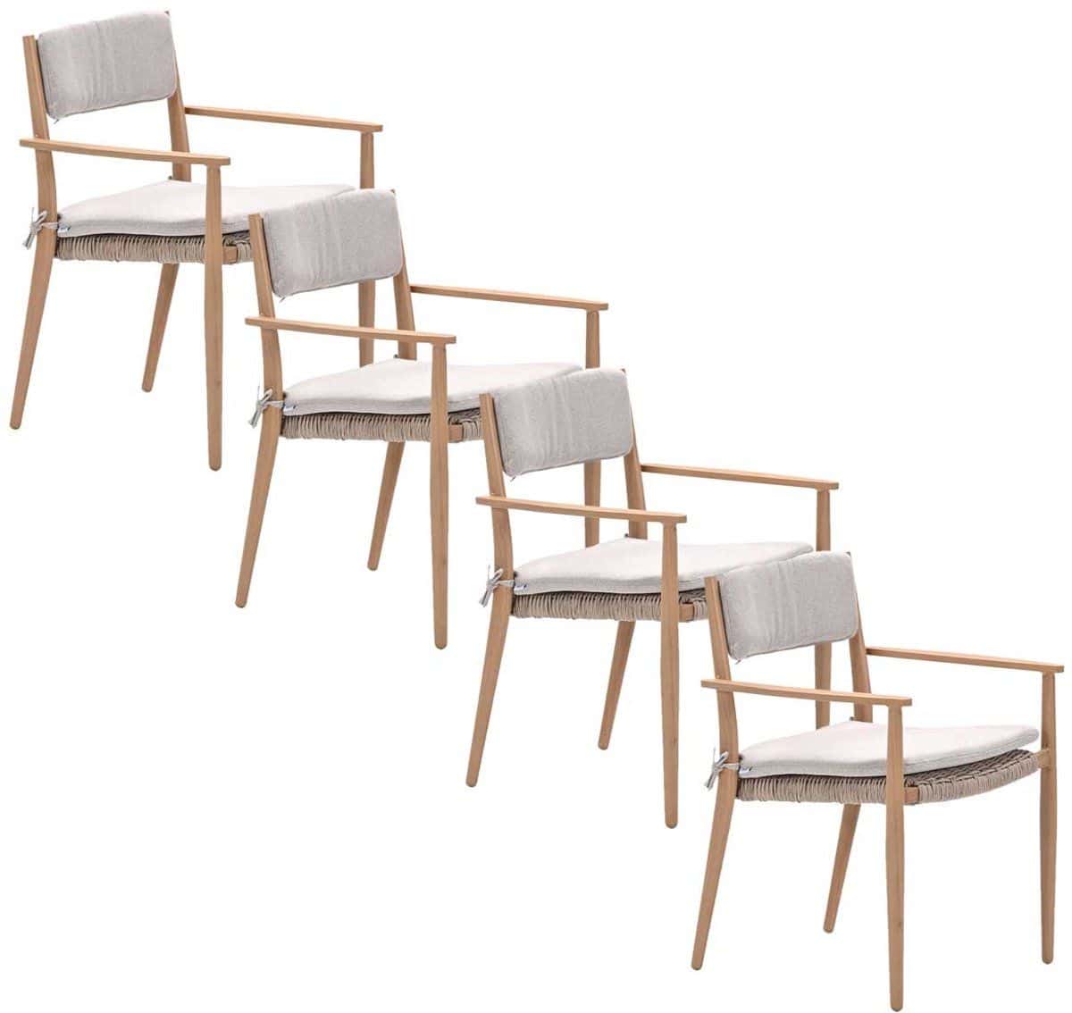 garden impressions lily tuinstoel light teak 4 stuks