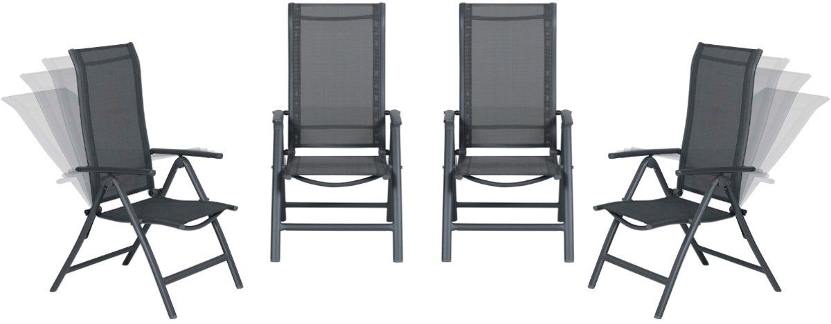 garden impressions limone tuinstoelen set van 4 verstelbaar