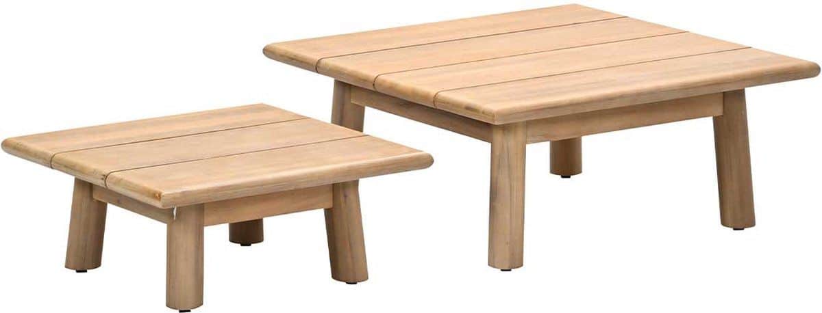 garden impressions lunar set van twee bijzettafels acacia white