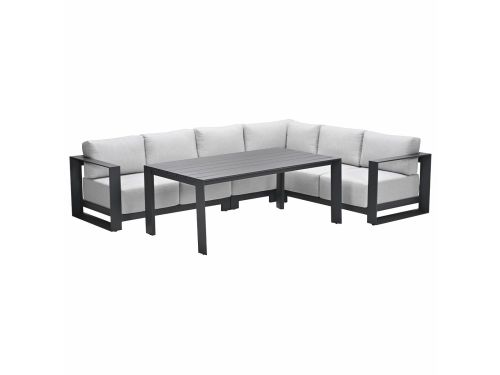 Garden Impressions Malakka lounge dining set 5-delig - valley sand