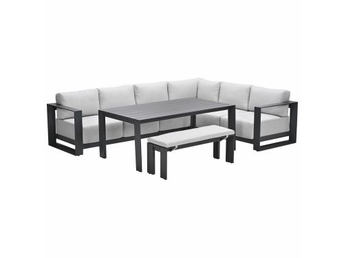 Garden Impressions Malakka lounge dining set 6-delig - valley sand