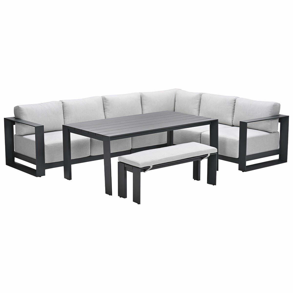 garden impressions malakka lounge dining set 6 delig valley sand