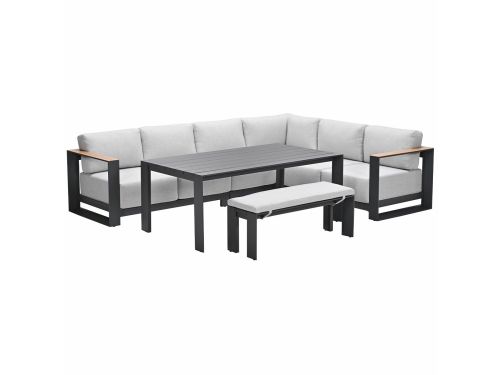 Garden Impressions Malakka lounge dining set 6-delig - valley sand
