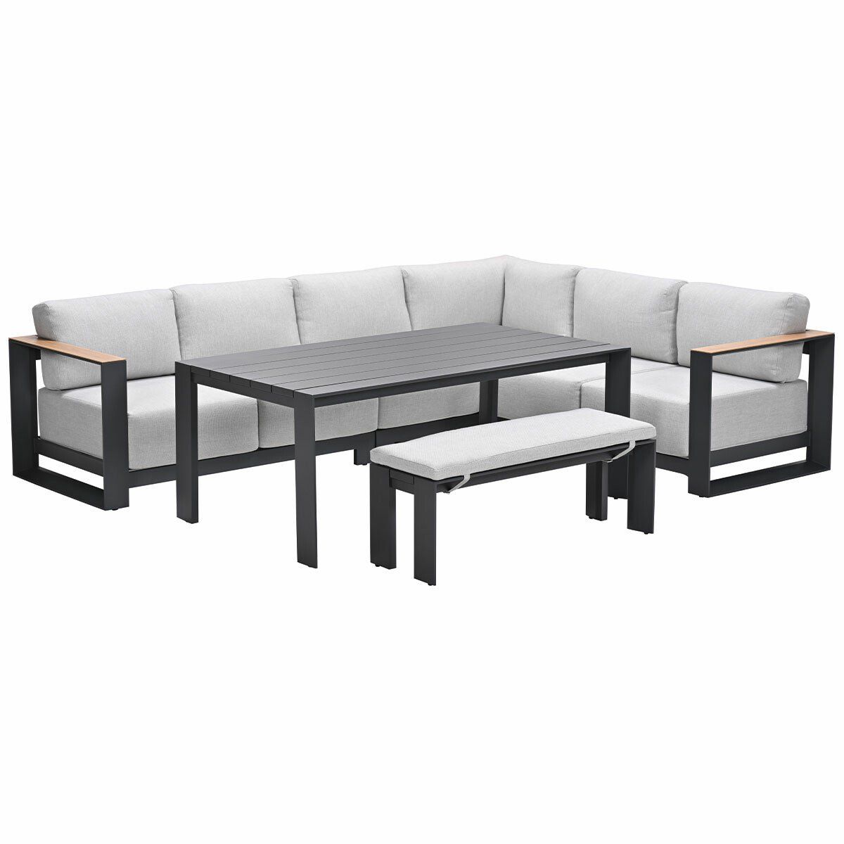 garden impressions malakka lounge dining set 6 delig valley sand