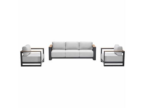 Garden Impressions Malakka loungeset 3 - delig carbon black/valley sand/light