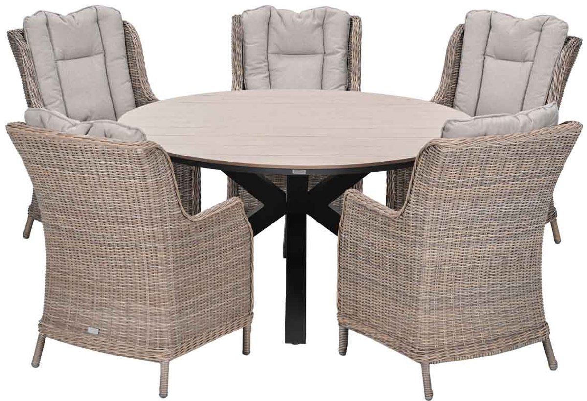garden impressions marbella tuinset 6 delig vin. willow tulli tuintafel