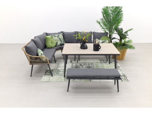 Garden Impressions Margriet lounge dining set - Naturel - 6