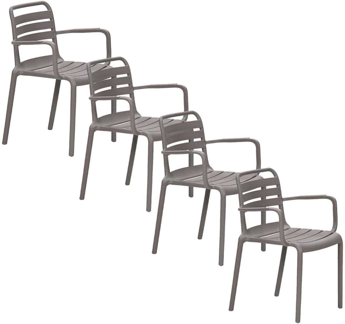 garden impressions moos tuinstoel taupe 4 stuks