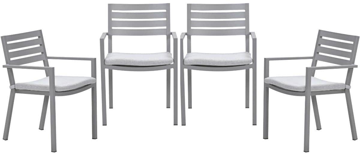 garden impressions oklahoma tuinstoelen set van 4 taupe