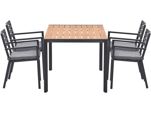 Garden Impressions Oklahoma/Felini tuinset 4 personen teaklook tafel 160 cm