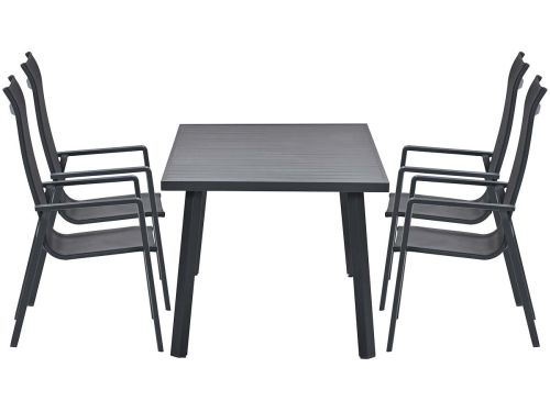 Garden Impressions Osaka stapelbare tuinstoelen 4 stuks + Terni tafel
