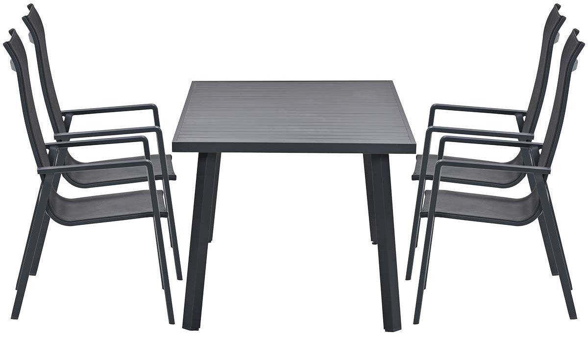 garden impressions osaka stapelbare tuinstoelen 4 stuks + terni tafel