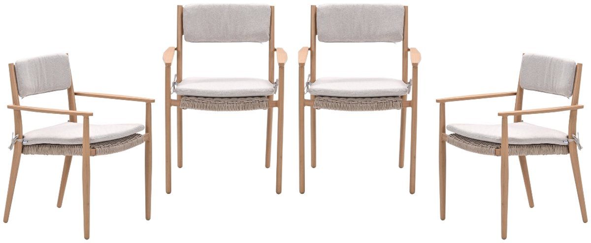 garden impressions parijs tuinstoelen set van 4 light teak