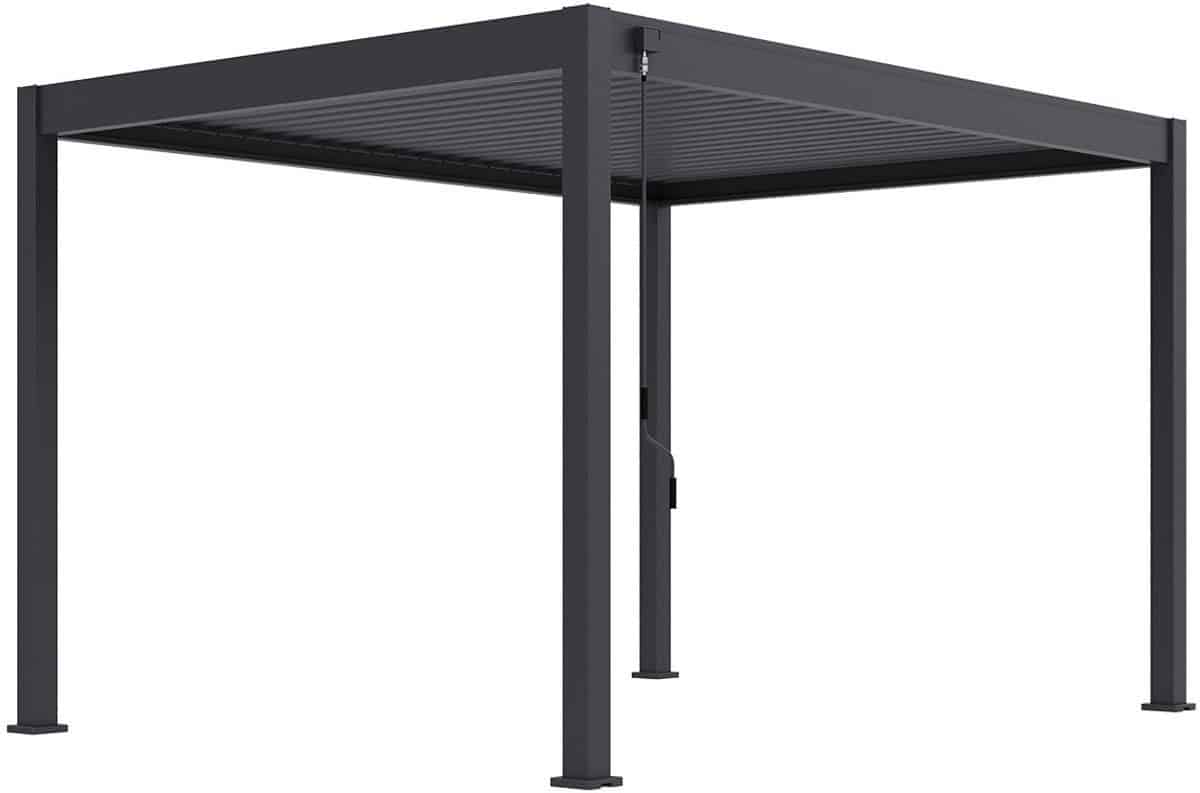 garden impressions pergola bioclimatic tuinpaviljoen 300x400xh255 cm antraciet