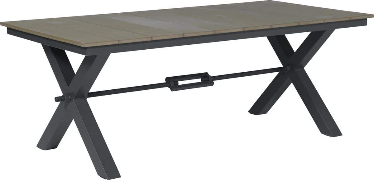 garden impressions robusto tuintafel 200×100 cm carbon black