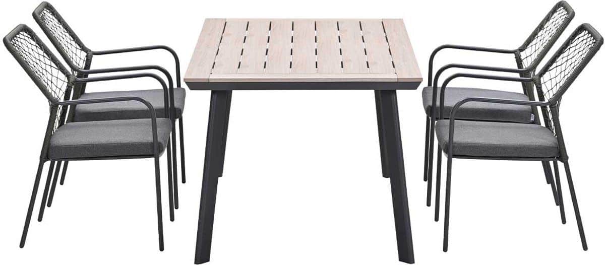 garden impressions ross tuinset 5 delig mosgroen penedo tuintafel 160×90
