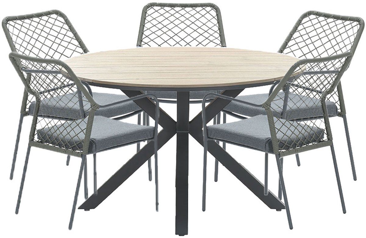 garden impressions ross tuinset 6 delig mosgroen tulli tuintafel Ø148×75