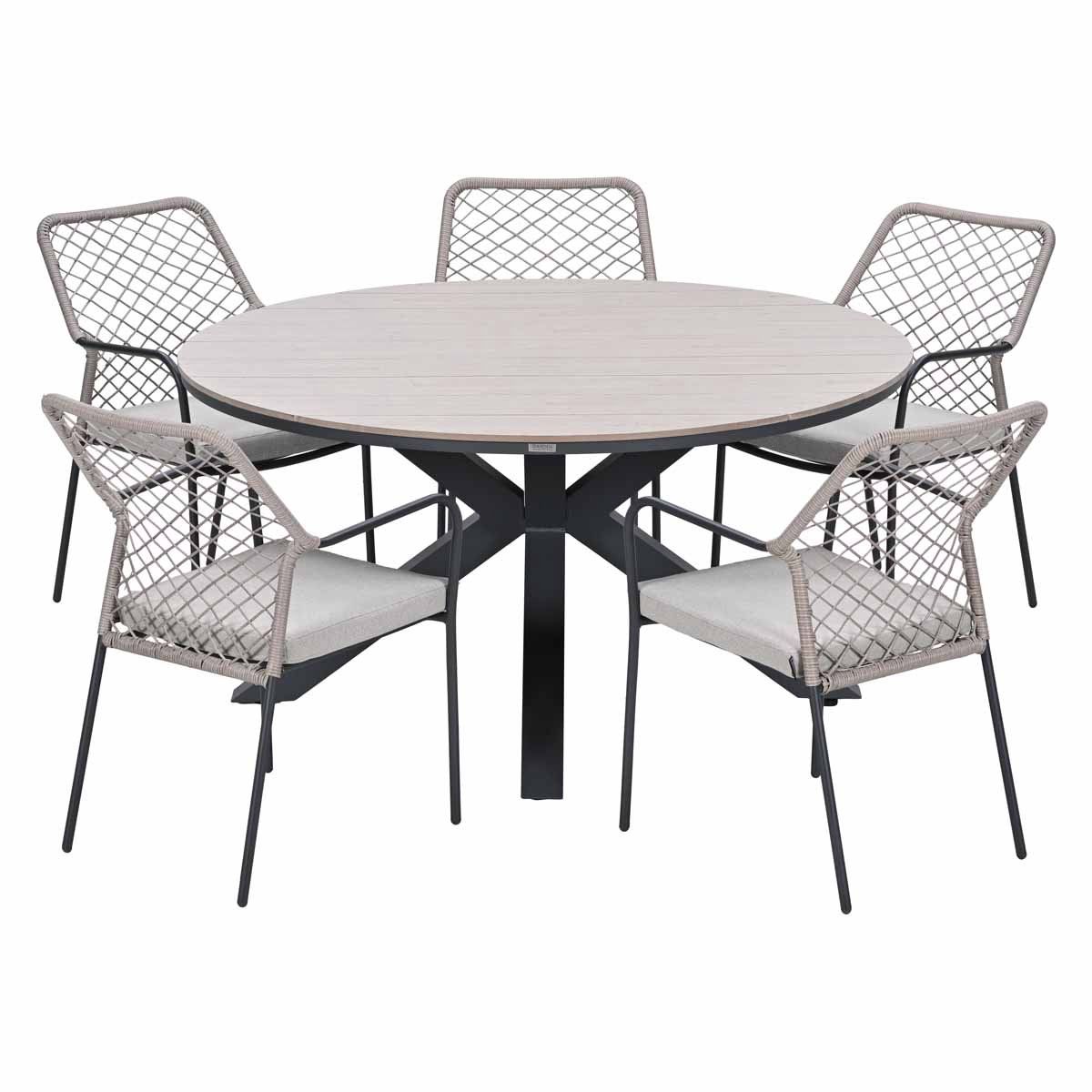 garden impressions ross tuinset sand 6 delig tulli tuintafel light