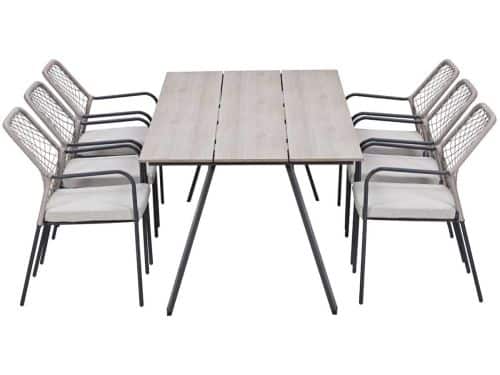 Garden Impressions Ross tuinset sand 7-delig - Braga tuintafel 220x100