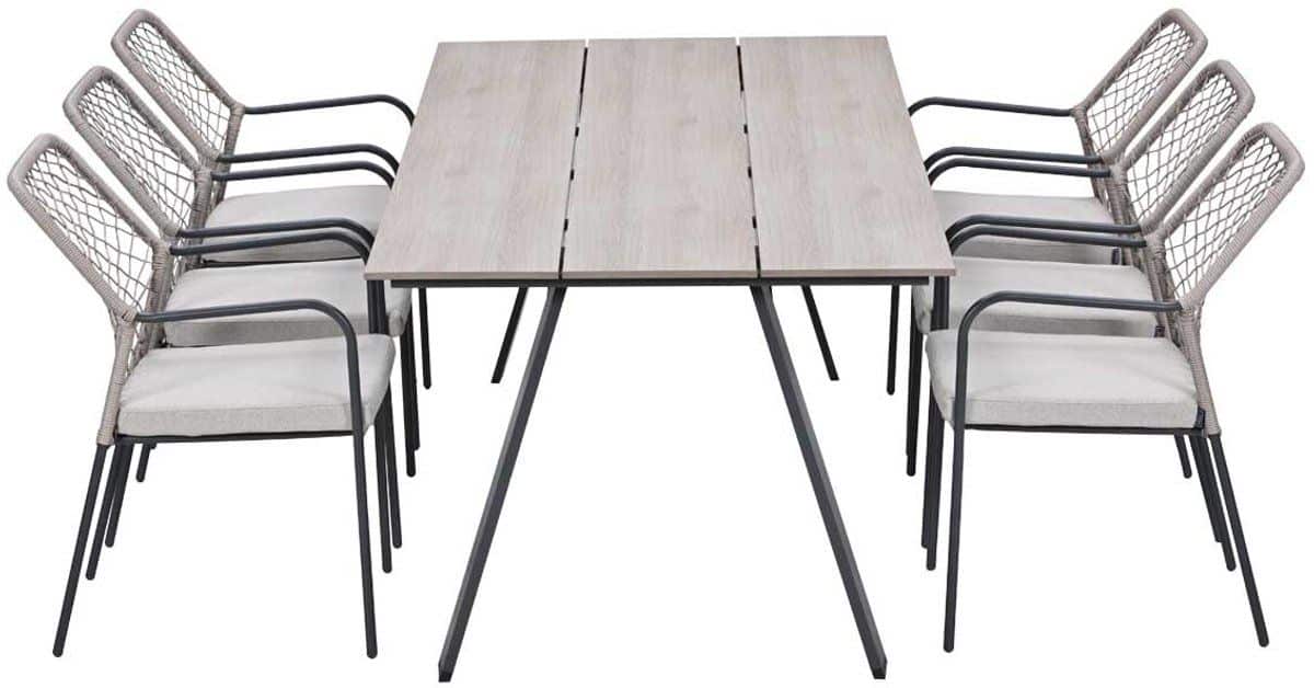 garden impressions ross tuinset sand 7 delig braga tuintafel 220×100