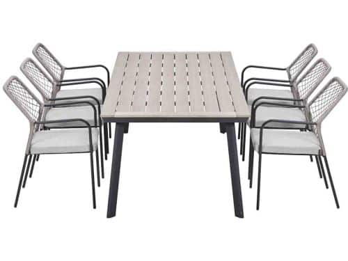 Garden Impressions Ross tuinset sand 7-delig - Penedo tuintafel 230x100