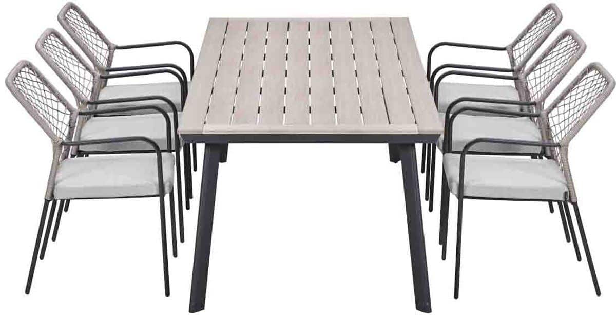 garden impressions ross tuinset sand 7 delig penedo tuintafel 230×100