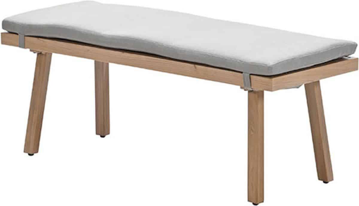 garden impressions san capri sportbank light teak aluminium